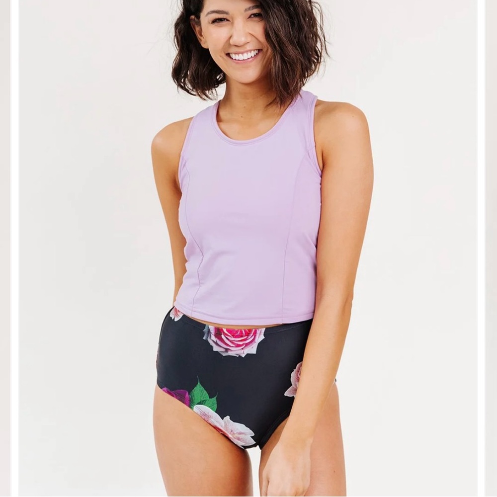 Lime Ricki Rose High waisted swim bottoms